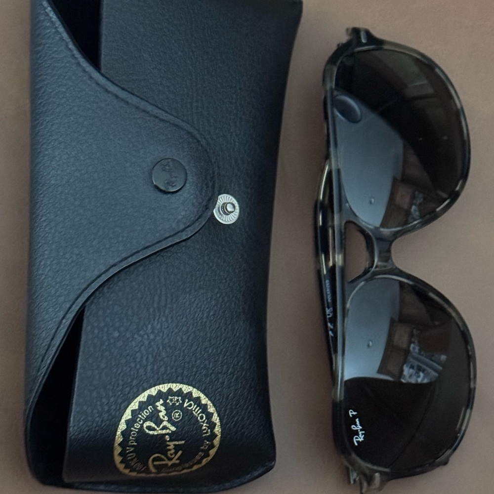 Ray-Ban Black and Brown Sunglasses